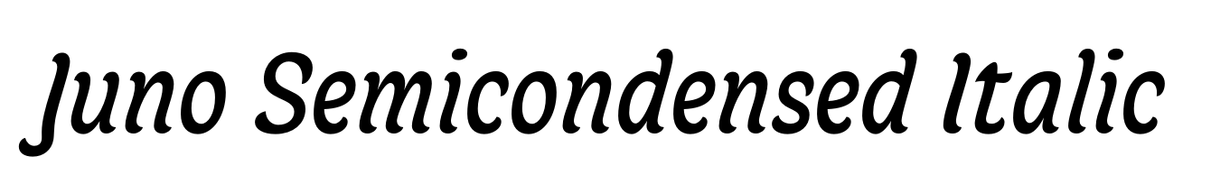 Juno Semicondensed Italic